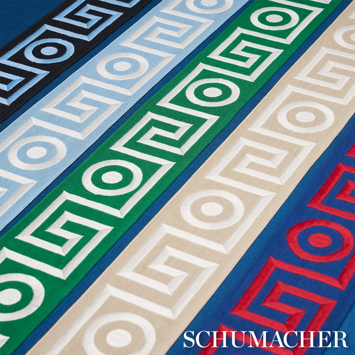 181250 | Plato Tape - Green Schumacher Plato Tape trim in Green (181250)