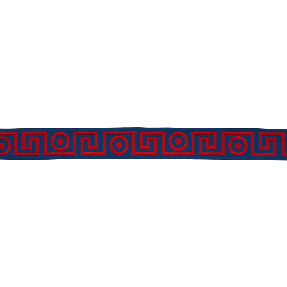 Schumacher Plato Tape trim in Navy and Red (181253)