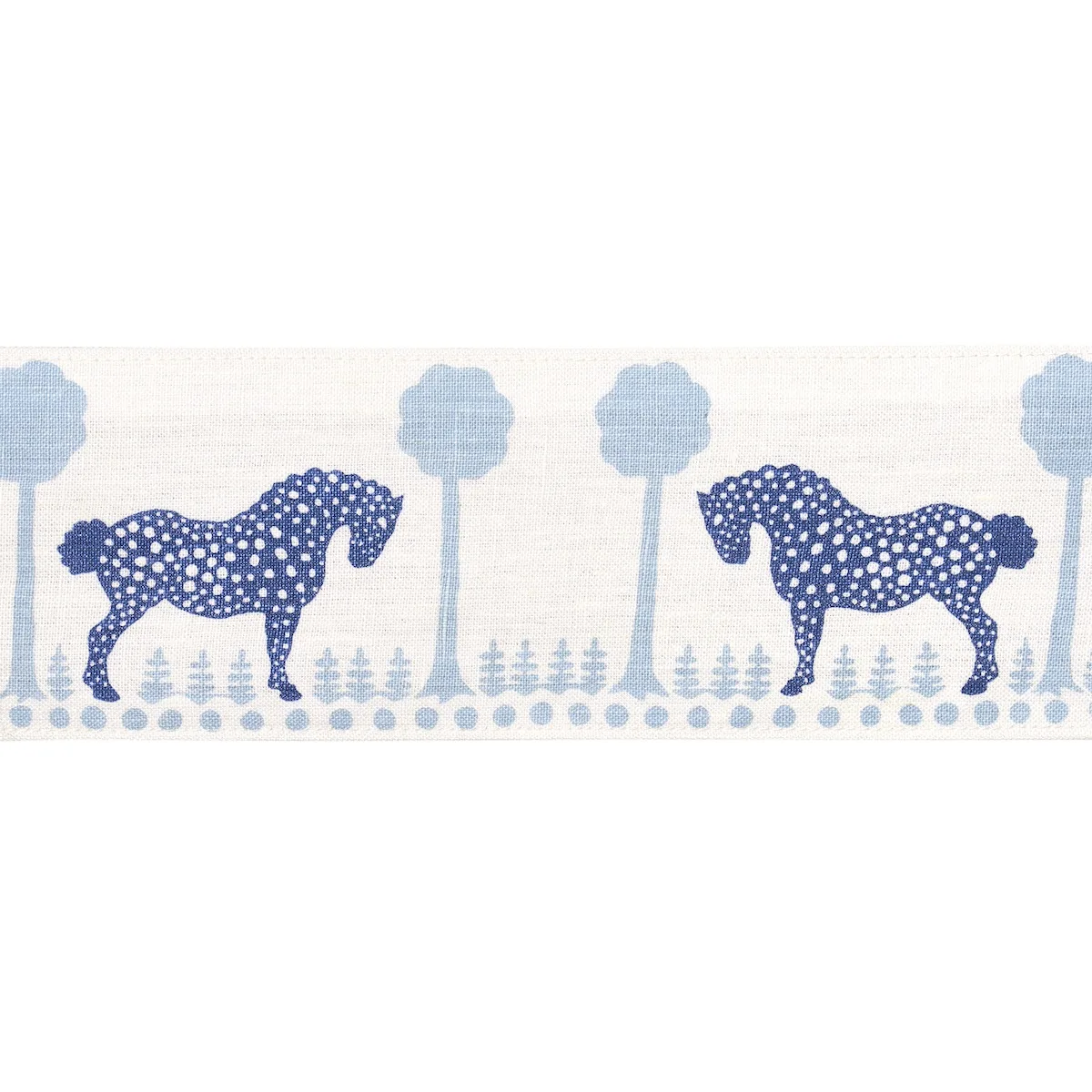 Schumacher Polka Dot Pony Tape trim in Blue (82811)