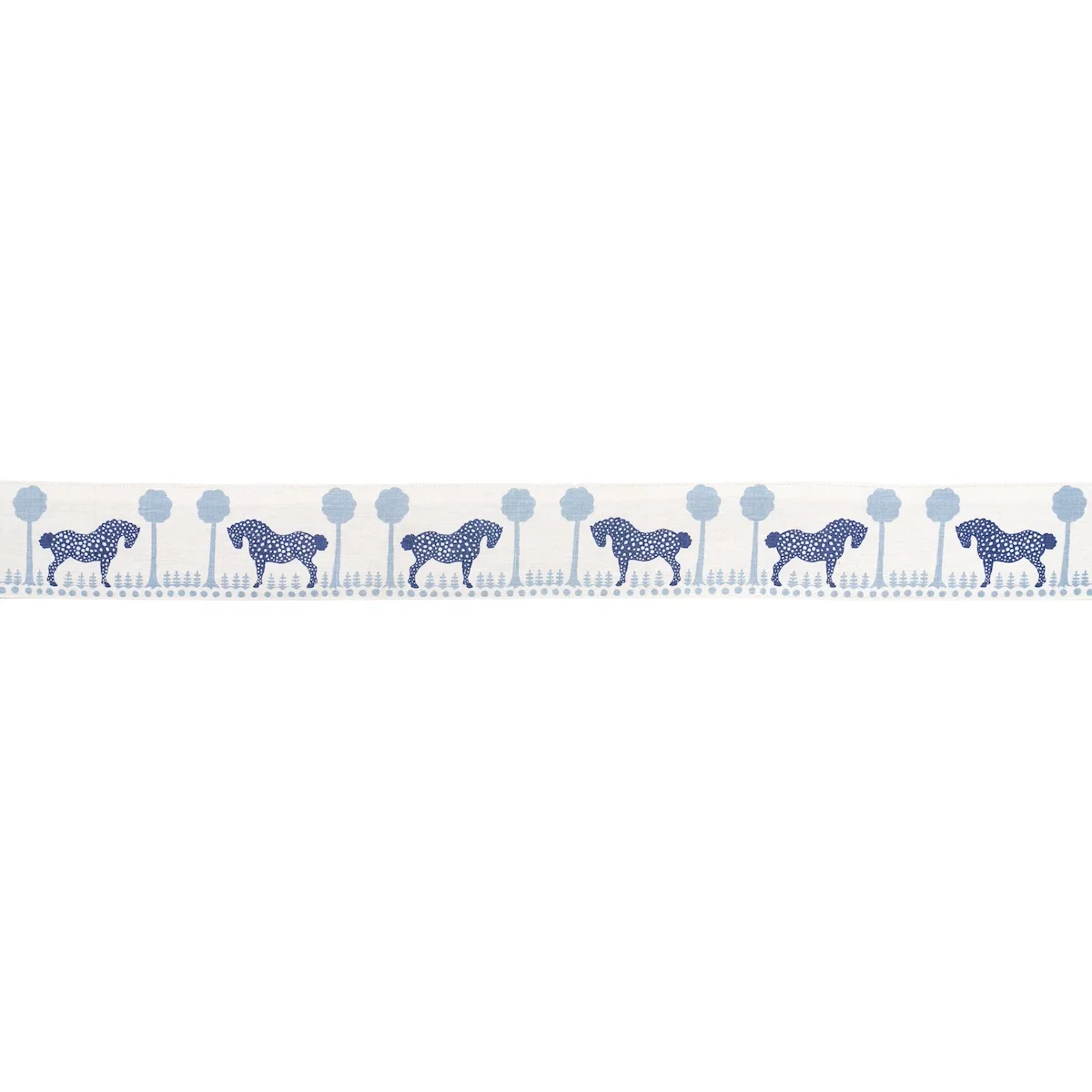 Schumacher Polka Dot Pony Tape trim in Blue (82811)
