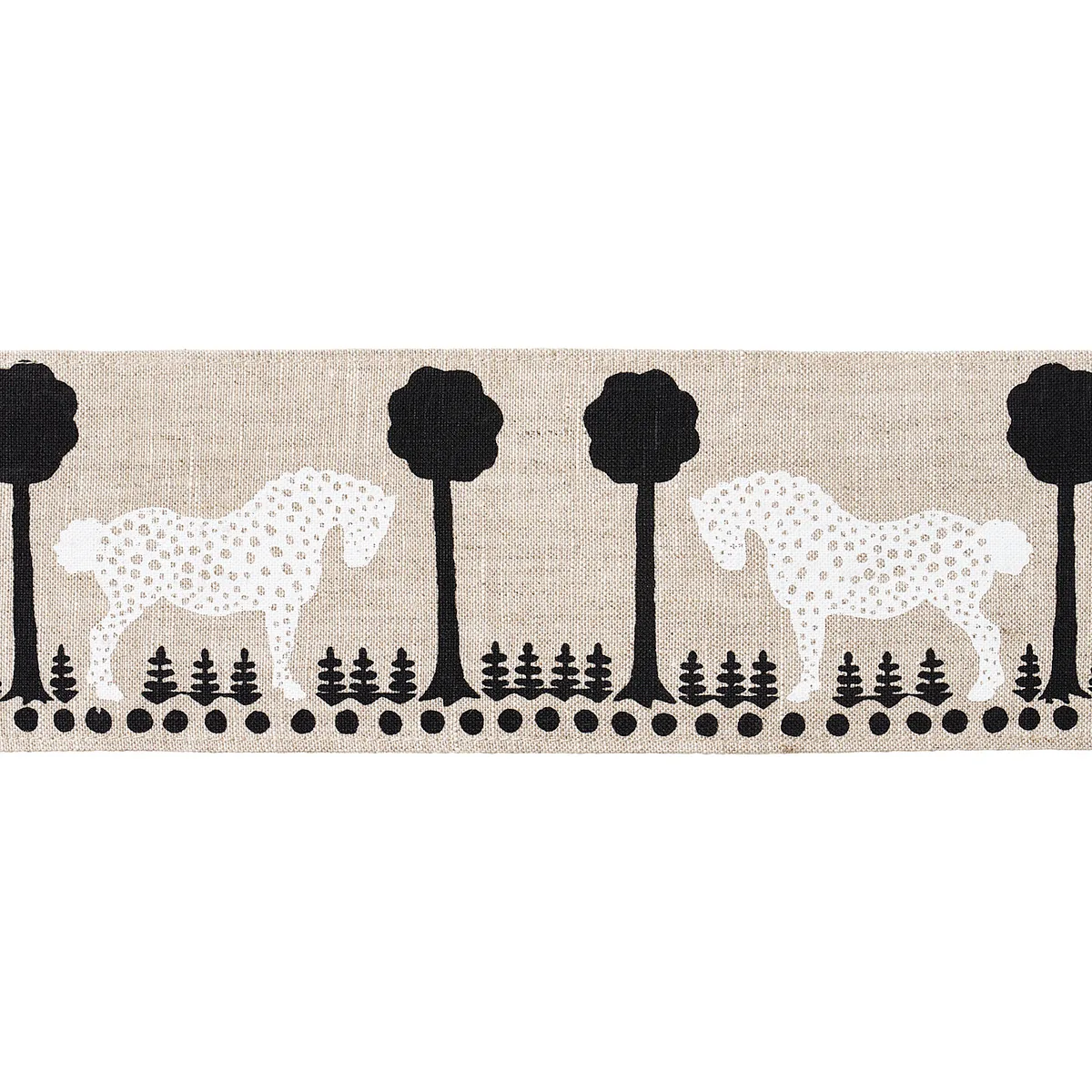 Schumacher Polka Dot Pony Tape trim in Natural (82810)