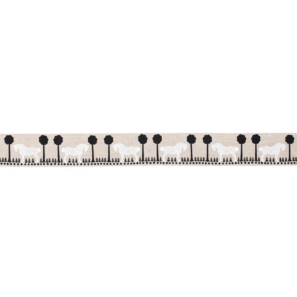 Schumacher Polka Dot Pony Tape trim in Natural (82810)