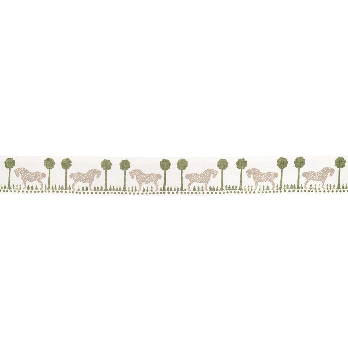 Schumacher Polka Dot Pony Tape trim in Olive (82812)