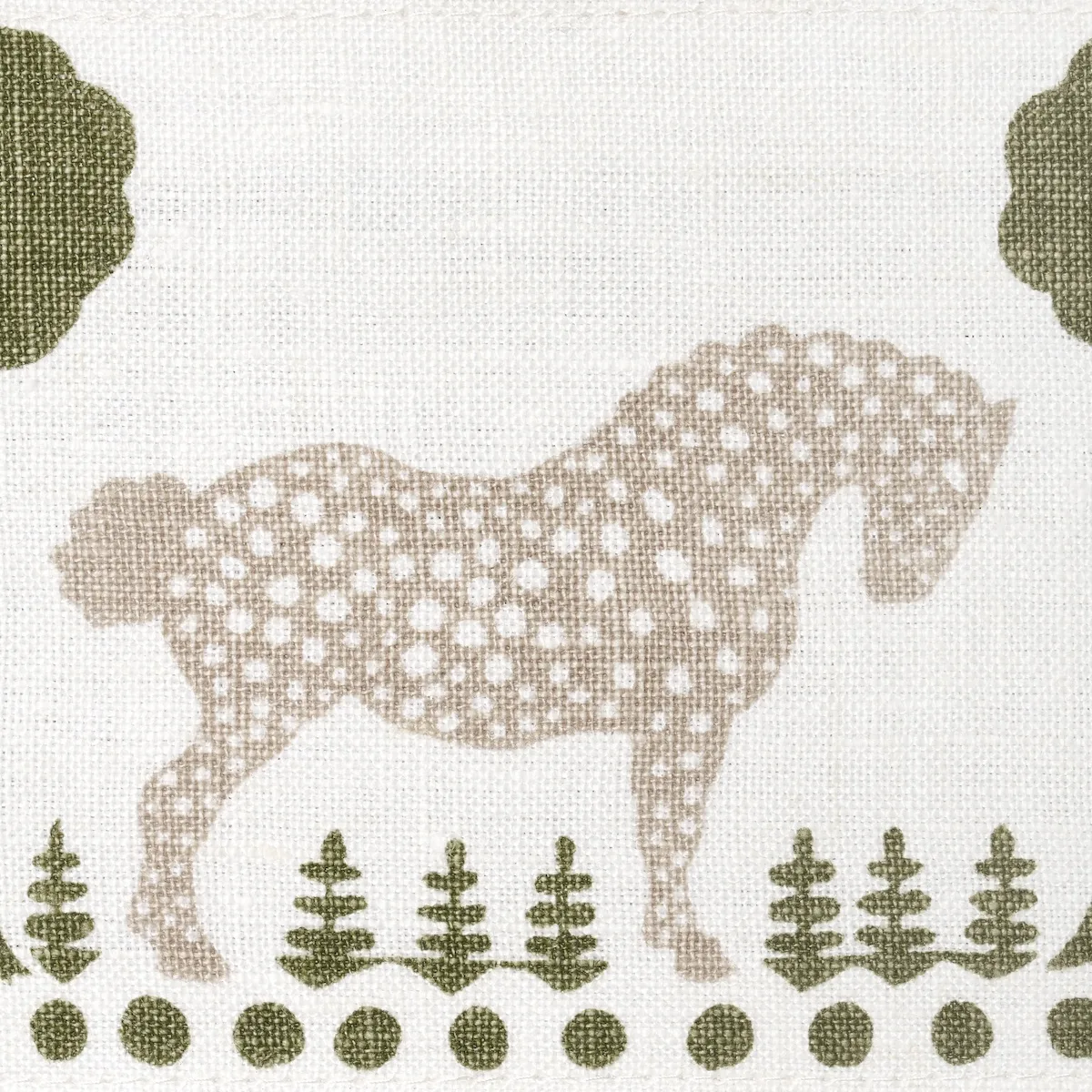 82812 | Polka Dot Pony Tape - Olive Schumacher Polka Dot Pony Tape trim in Olive (82812)