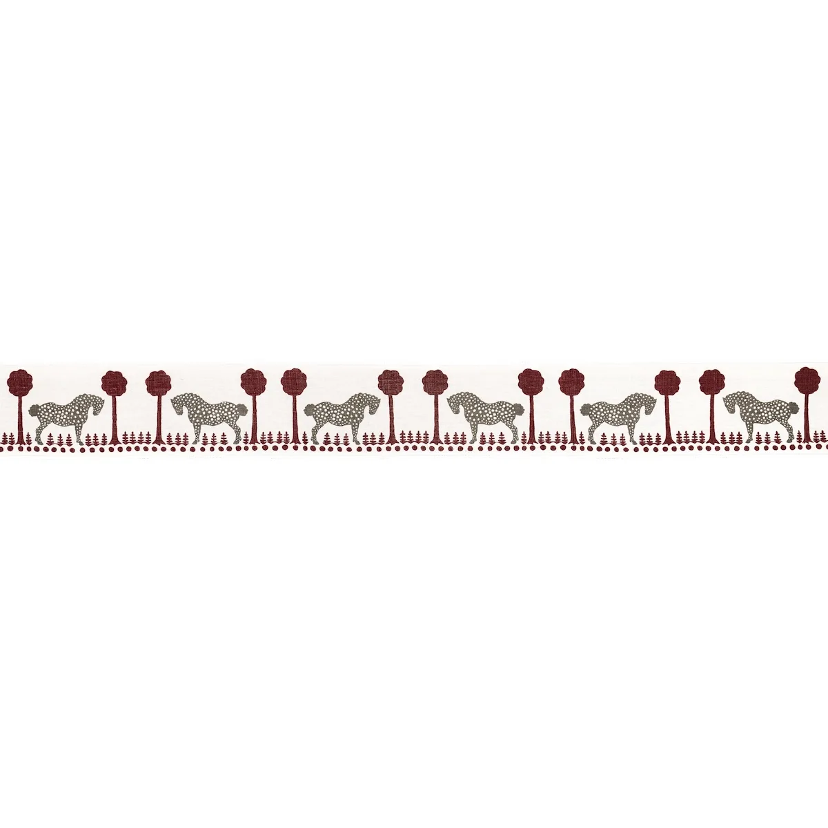 Schumacher Polka Dot Pony Tape trim in Red (82813)