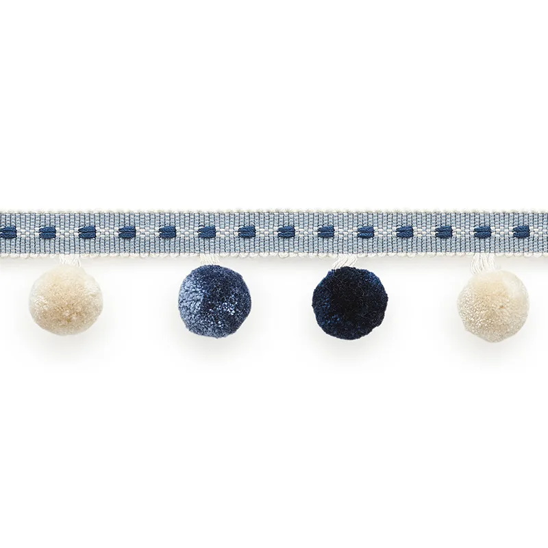 Schumacher Poms trim in Blue (74360)