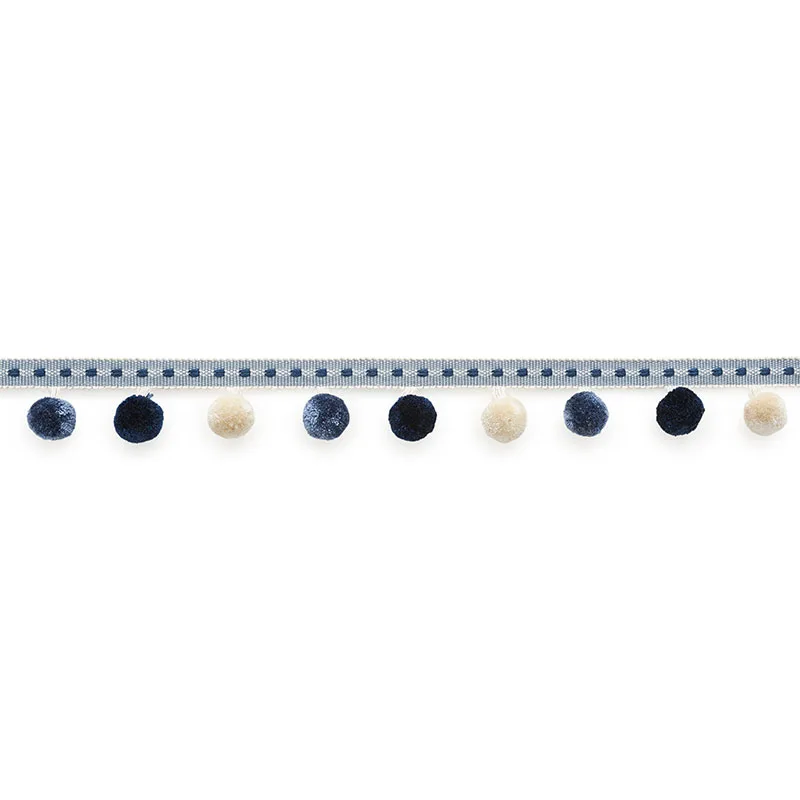 Schumacher Poms trim in Blue (74360)