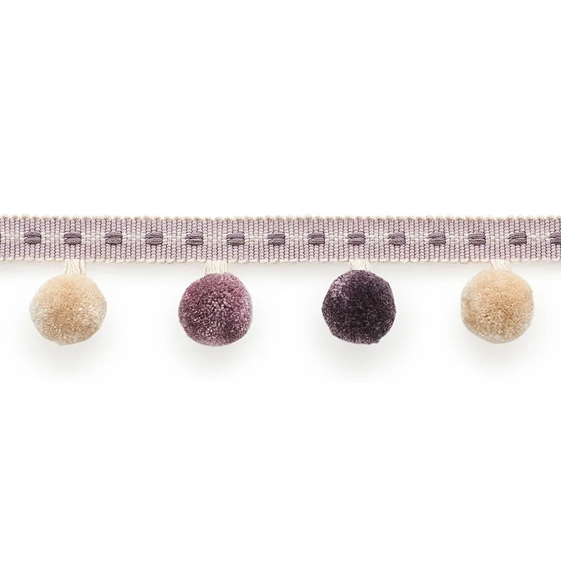 Schumacher Poms trim in Lilac (74361)