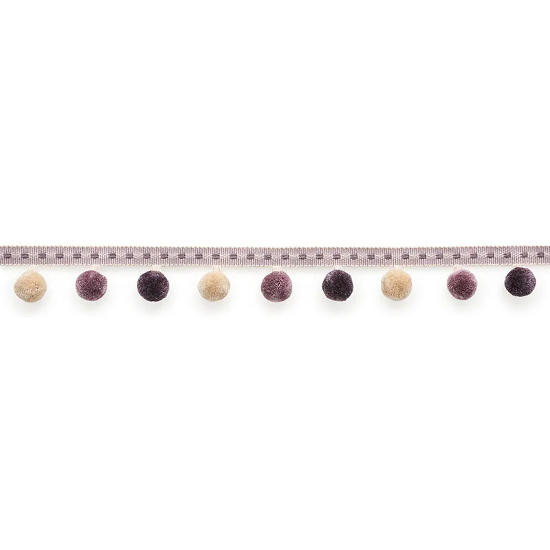 Schumacher Poms trim in Lilac (74361)