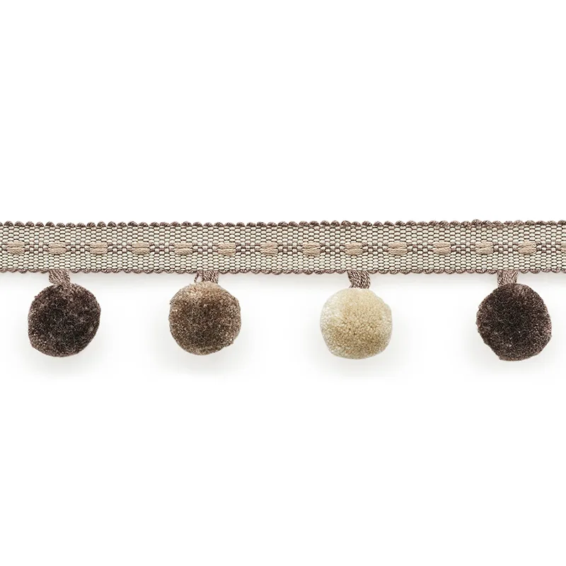 Schumacher Poms trim in Taupe (74364)