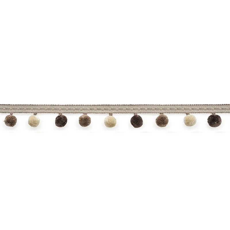 Schumacher Poms trim in Taupe (74364)