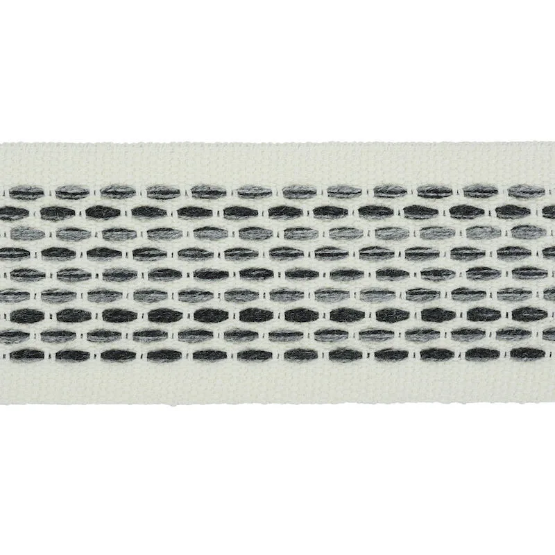 Schumacher Portola Tape Indoor/Outdoor trim in Charcoal (79422)
