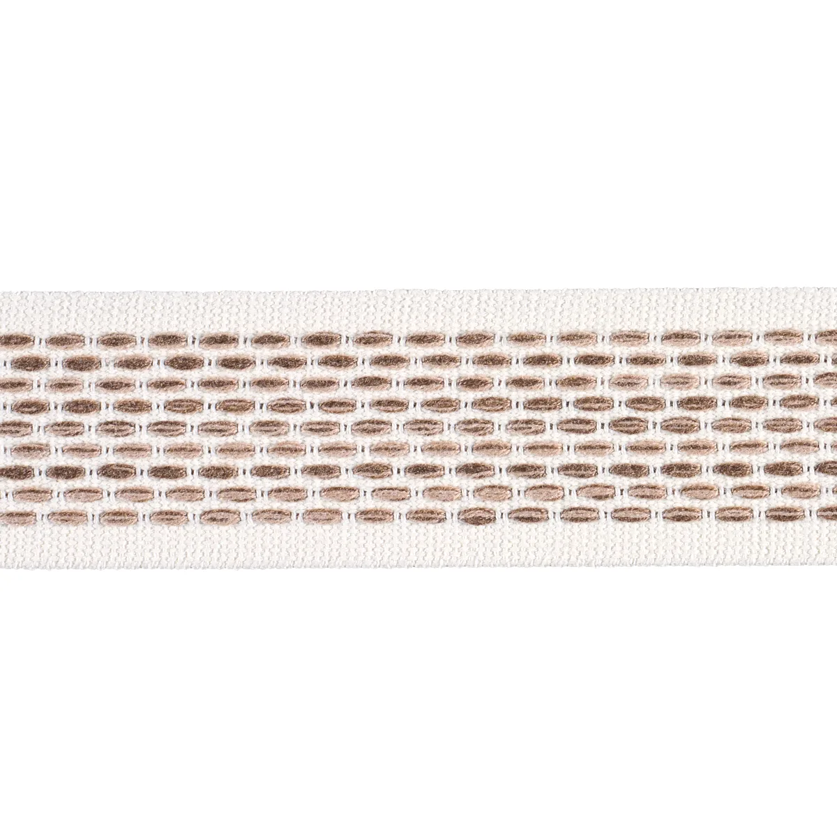 Schumacher Portola Tape Indoor/Outdoor trim in Flax (79429)
