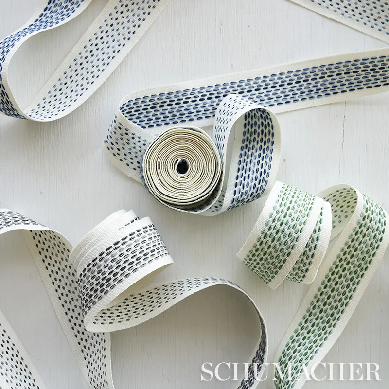 79420 | Portola Tape Indoor/Outdoor - Green Schumacher Portola Tape Indoor/Outdoor trim in Green (79420)