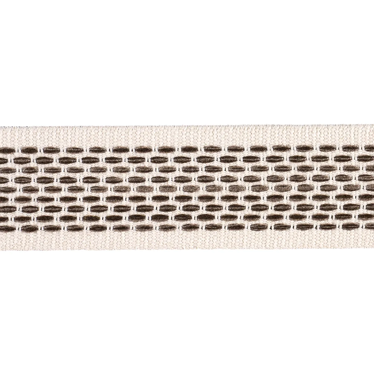 Schumacher Portola Tape Indoor/Outdoor trim in Pebble (79427)