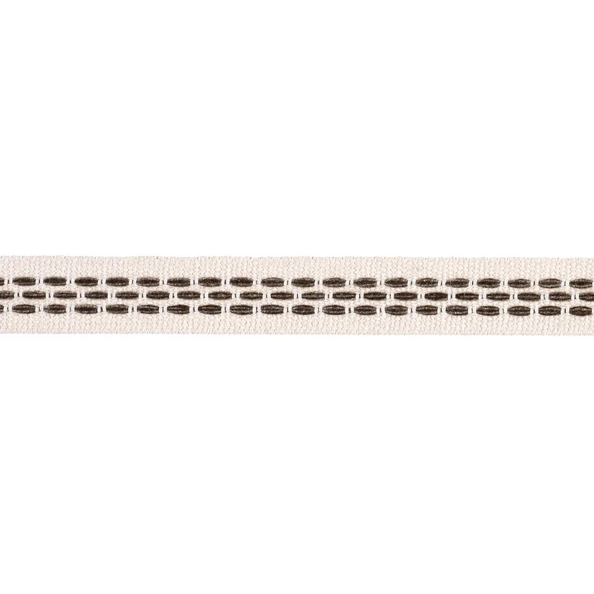 Schumacher Portola Tape Narrow Indoor/Outdoor trim in Pebble (85185)