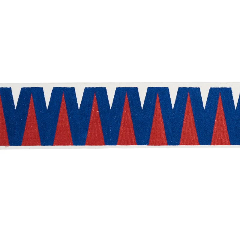 Schumacher Prado Tape trim in Blue & Red (76063)