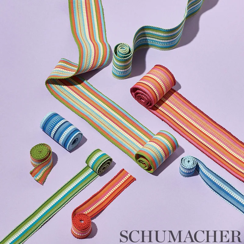 75981 | Primavera Tape Narrow - Sea Schumacher Primavera Tape Narrow trim in Sea (75981)