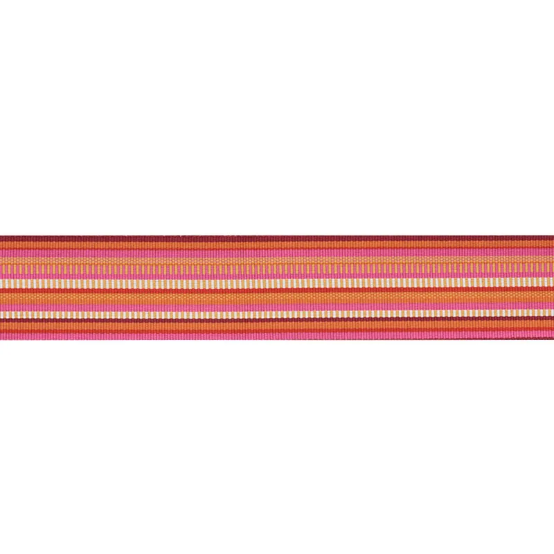 Schumacher Primavera Tape Wide trim in Berry (75993)