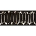 77270 | Punk Rock Mix Tape - Black Schumacher Punk Rock Mix Tape trim in Black (77270)