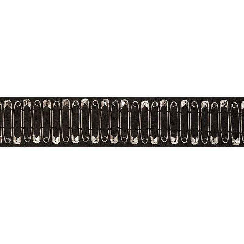 Schumacher Punk Rock Mix Tape trim in Black (77270)