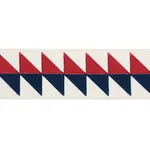 Schumacher Quilted Diamond Tape trim in Americana (87581)