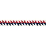 Schumacher Quilted Diamond Tape trim in Americana (87581)