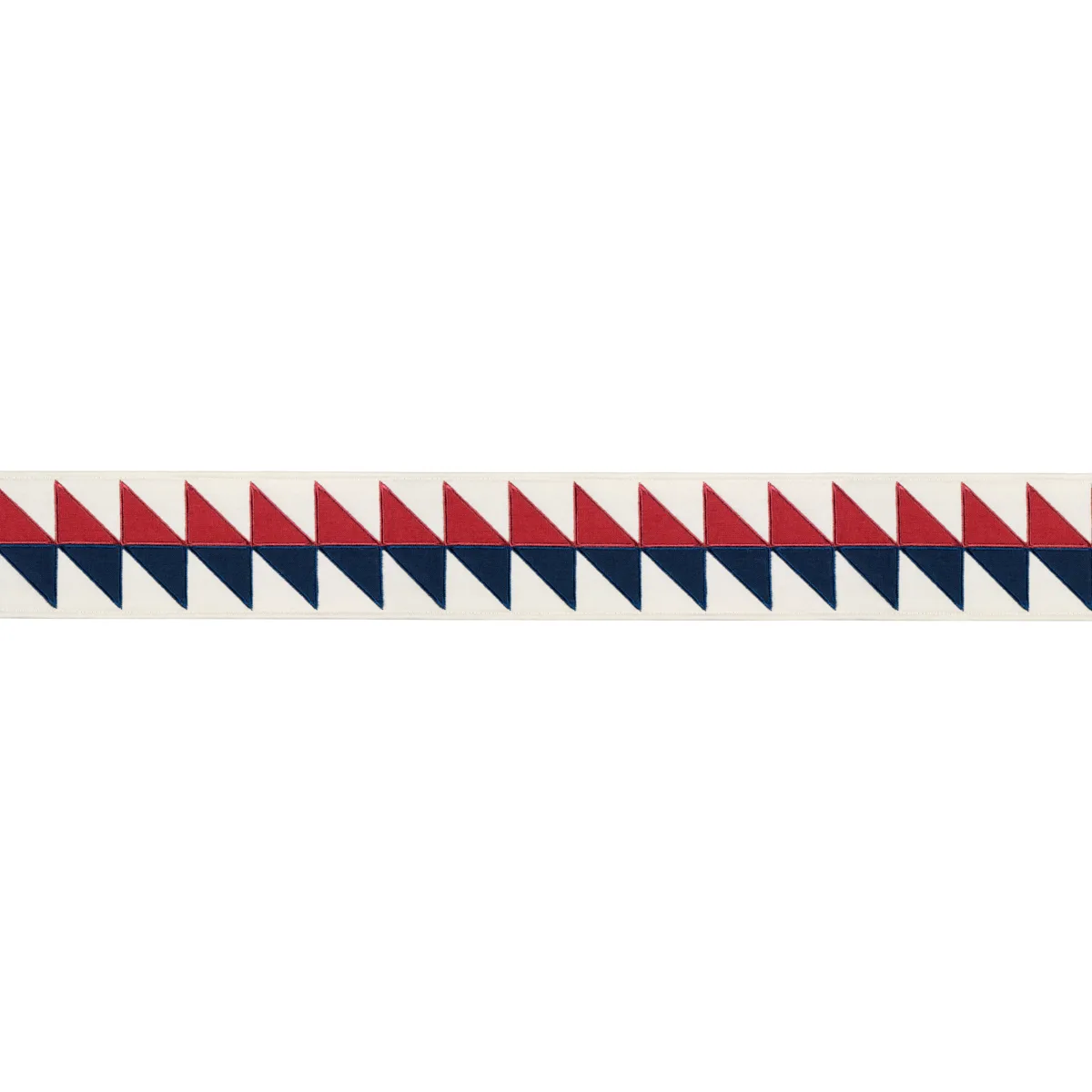 Schumacher Quilted Diamond Tape trim in Americana (87581)