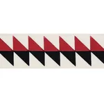 87582 | Quilted Diamond Tape - Black & Red Schumacher Quilted Diamond Tape trim in Black & Red (87582)