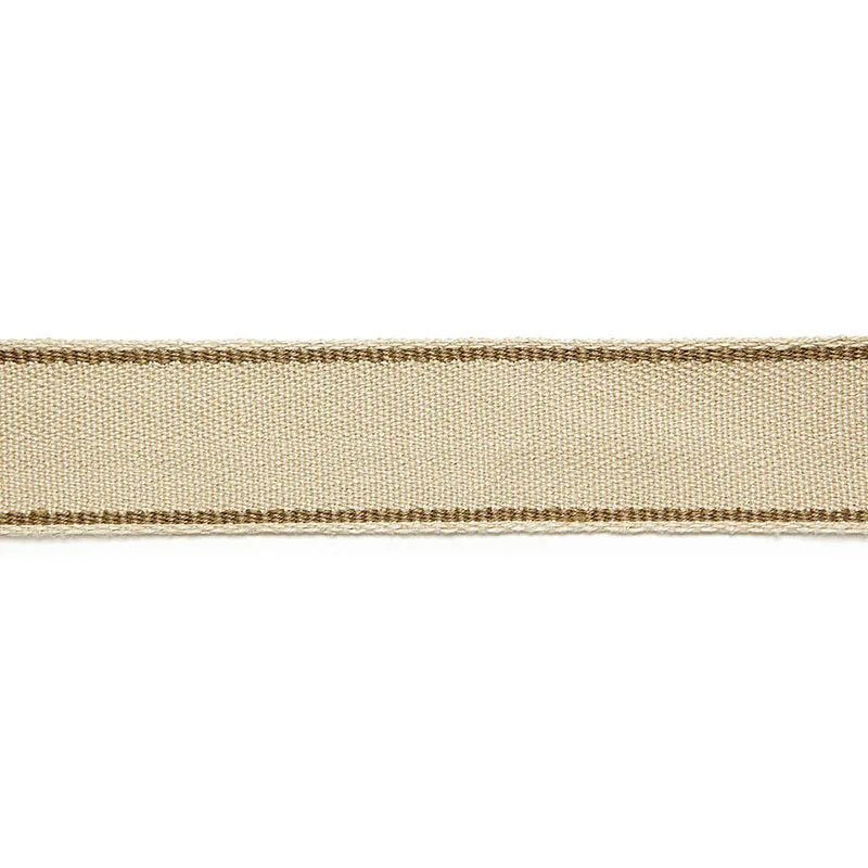 Schumacher Rene Linen Tape trim in Greige (65570)