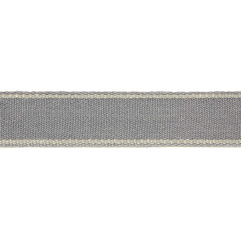 Schumacher Rene Linen Tape trim in Zinc (65571)