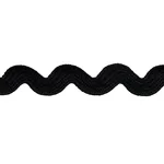 82714 | Ric Rac Tape Medium - Black Schumacher Ric Rac Tape Medium trim in Black (82714)