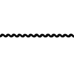 82714 | Ric Rac Tape Medium - Black Schumacher Ric Rac Tape Medium trim in Black (82714)