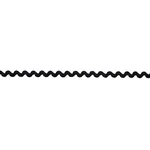 82704 | Ric Rac Tape Small - Black Schumacher Ric Rac Tape Small trim in Black (82704)