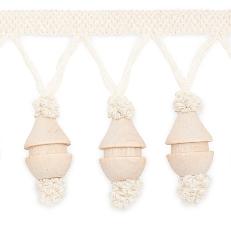 Schumacher Roger Molded Fringe trim in Natural (MF4003-1)