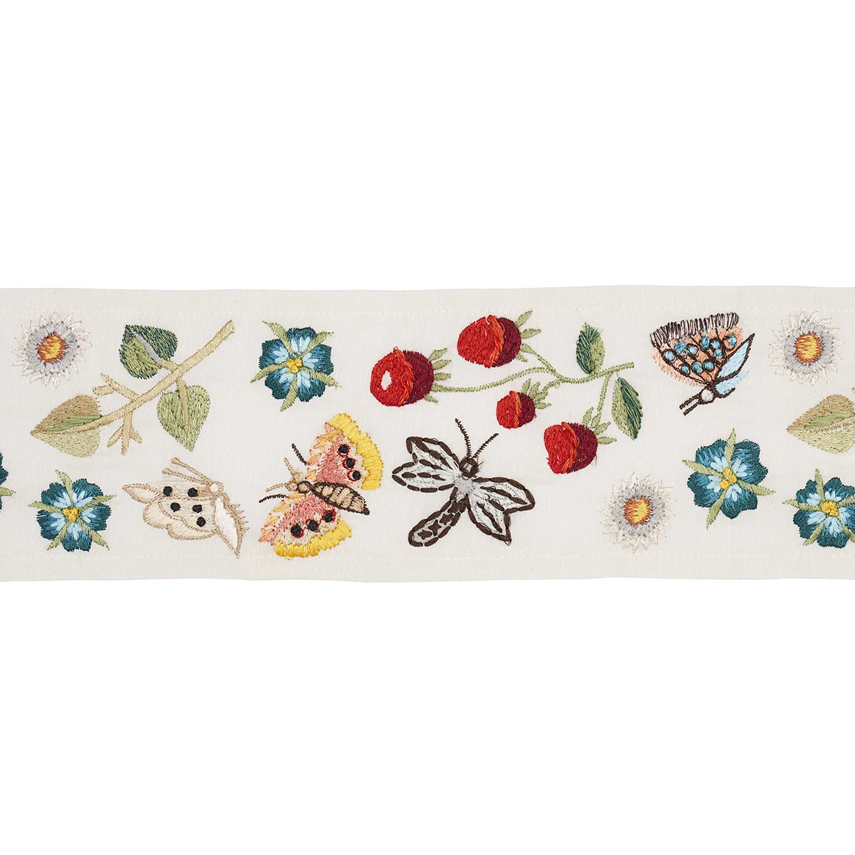 Schumacher Royal Silk Embroidery Trim in Multi (81240)