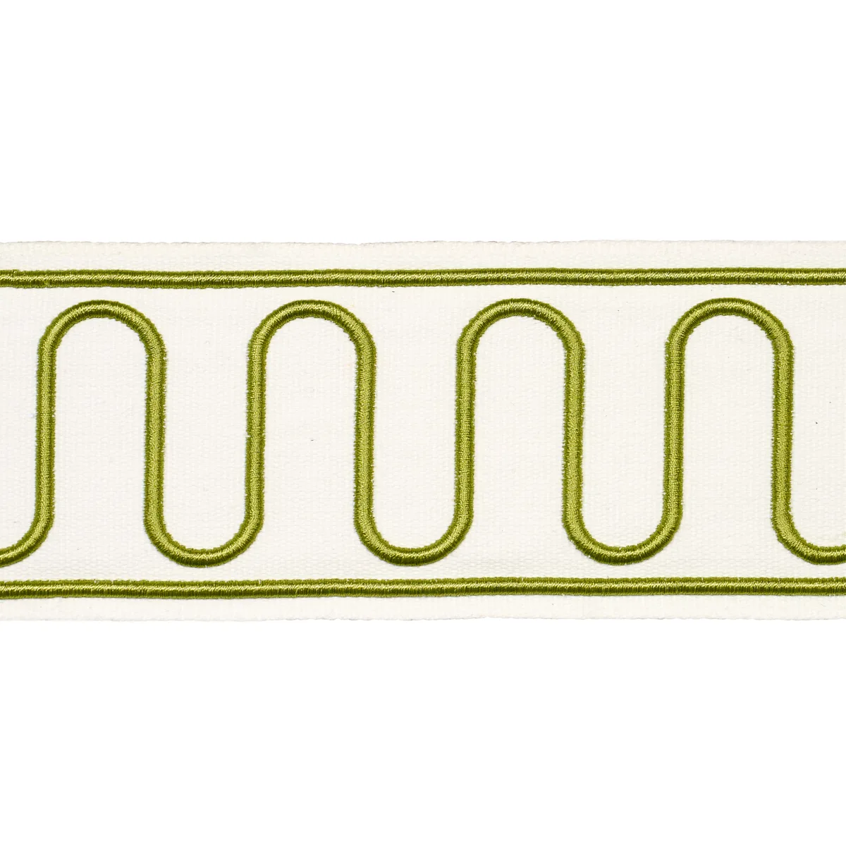 Schumacher Royere Scroll trim in Green (84622)