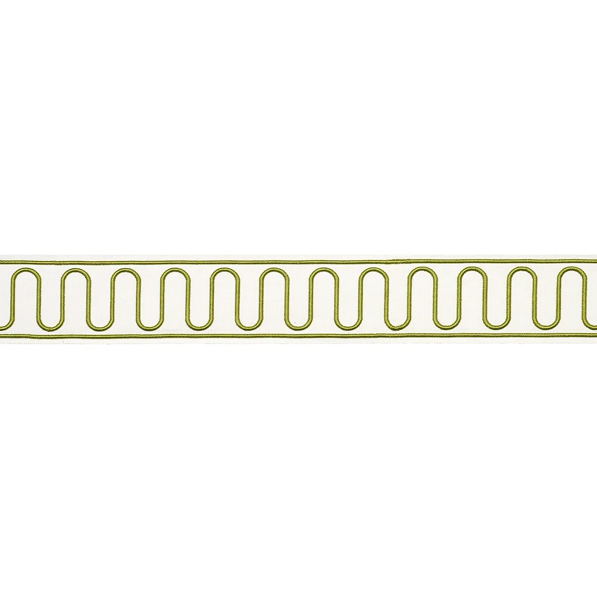 Schumacher Royere Scroll trim in Green (84622)