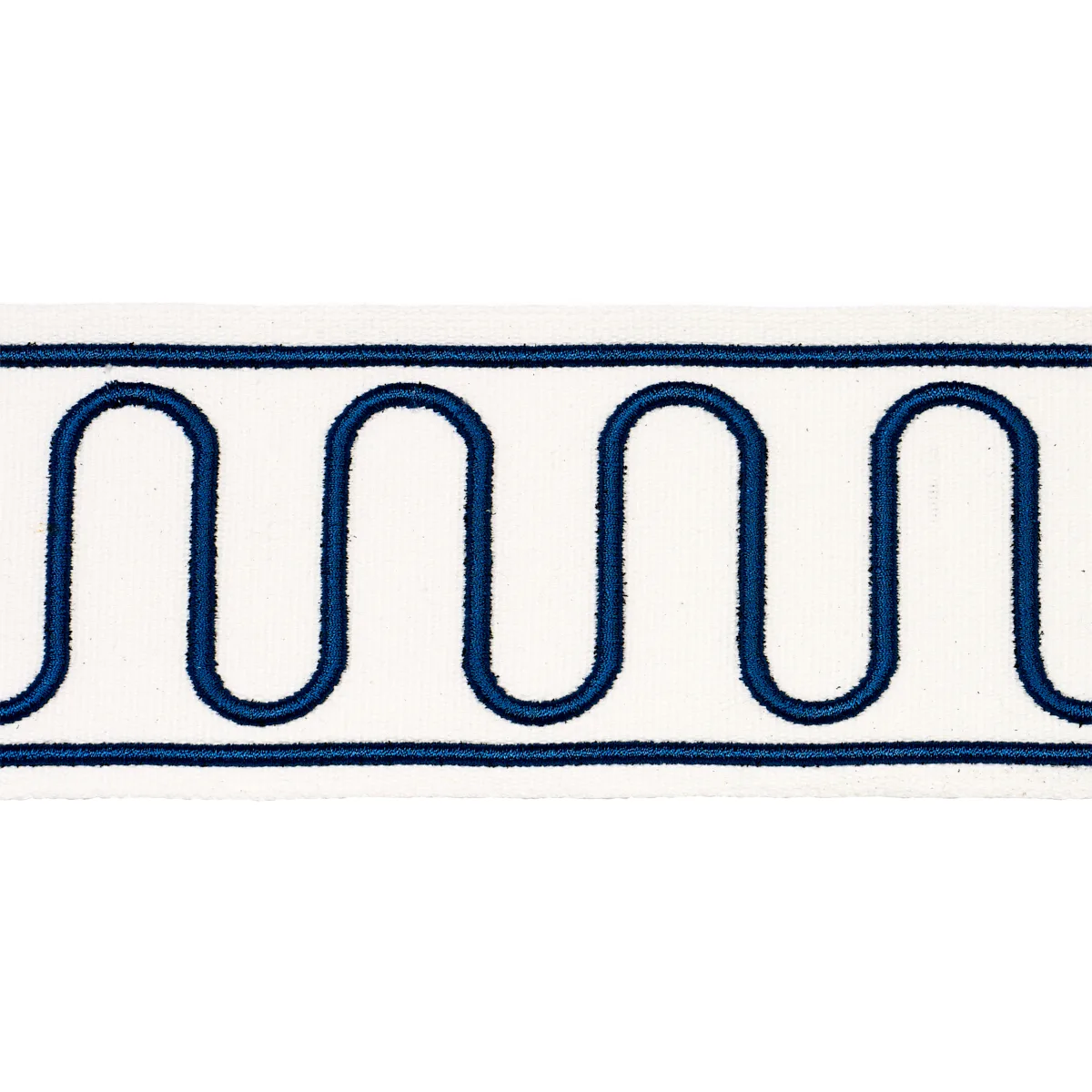 Schumacher Royere Scroll trim in Marine (84620)