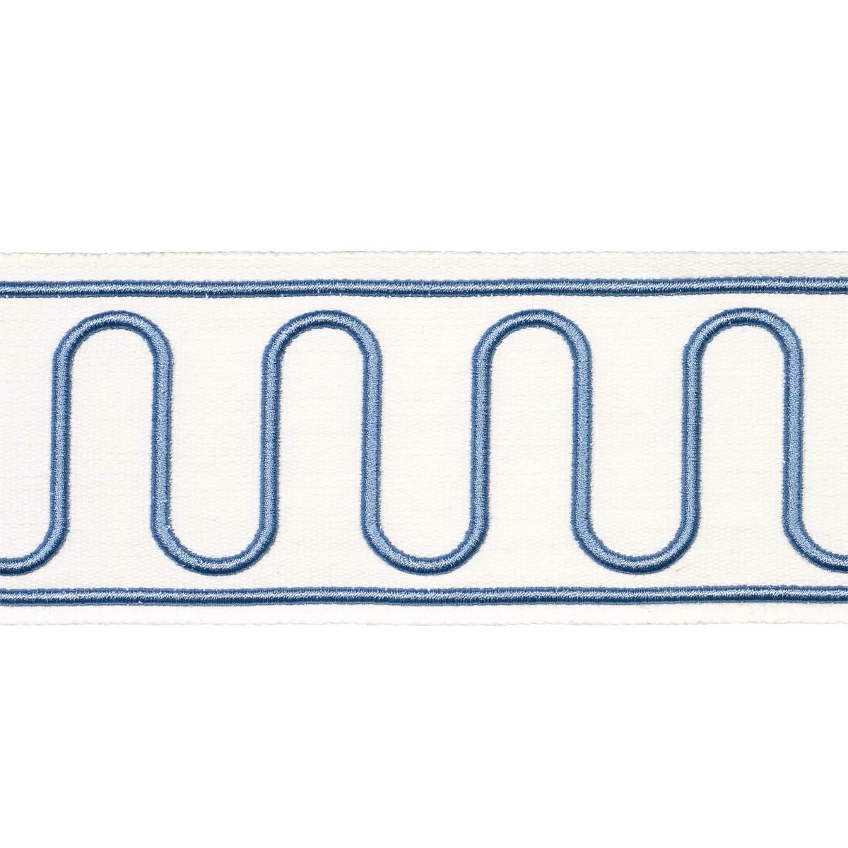 Schumacher Royere Scroll trim in Porcelain (84621)