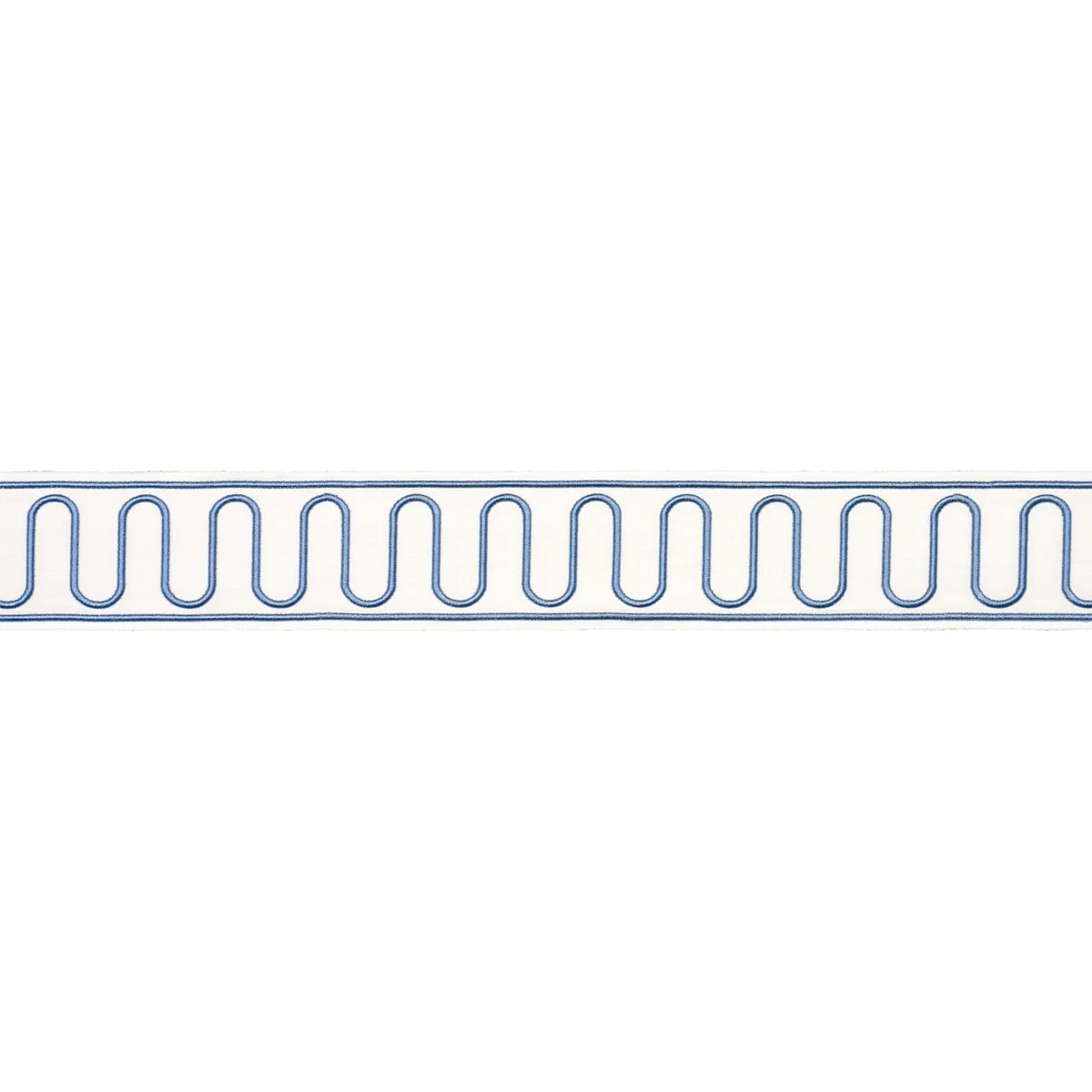 Schumacher Royere Scroll trim in Porcelain (84621)