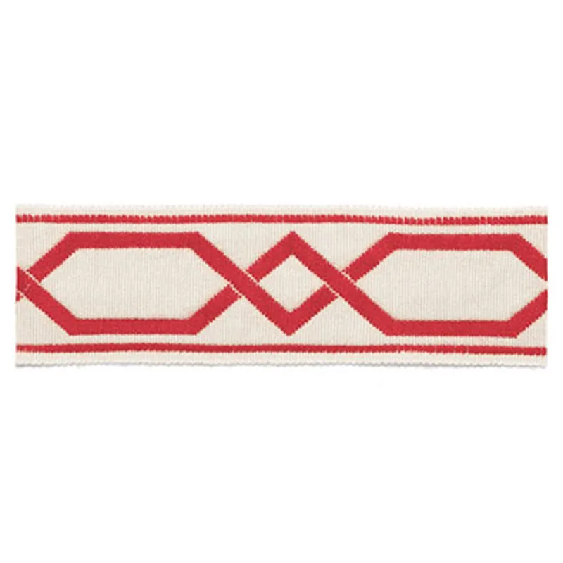 Schumacher Saint Tropez Braid trim in Coral (63092)