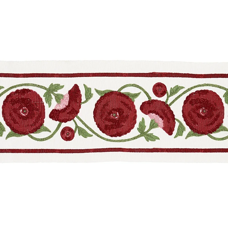 80390 | Saranda Flower Embroidery Tape – Cardinal