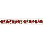 80390 | Saranda Flower Embroidery Tape - Cardinal Schumacher Saranda Flower Embroidery Tape trim in Cardinal (80390)