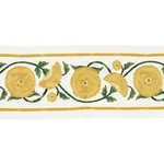 80391 | Saranda Flower Embroidery Tape - Marigold Schumacher Saranda Flower Embroidery Tape trim in Marigold (80391)