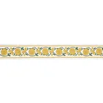 80391 | Saranda Flower Embroidery Tape - Marigold Schumacher Saranda Flower Embroidery Tape trim in Marigold (80391)
