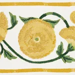80391 | Saranda Flower Embroidery Tape - Marigold Schumacher Saranda Flower Embroidery Tape trim in Marigold (80391)