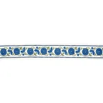 80392 | Saranda Flower Embroidery Tape - Royal Schumacher Saranda Flower Embroidery Tape trim in Royal (80392)