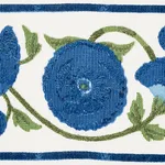 80392 | Saranda Flower Embroidery Tape - Royal Schumacher Saranda Flower Embroidery Tape trim in Royal (80392)