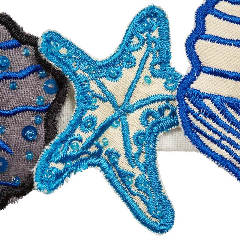 77260 | Sea Treasures Tape - Blue Schumacher Sea Treasures Tape trim in Blue (77260)